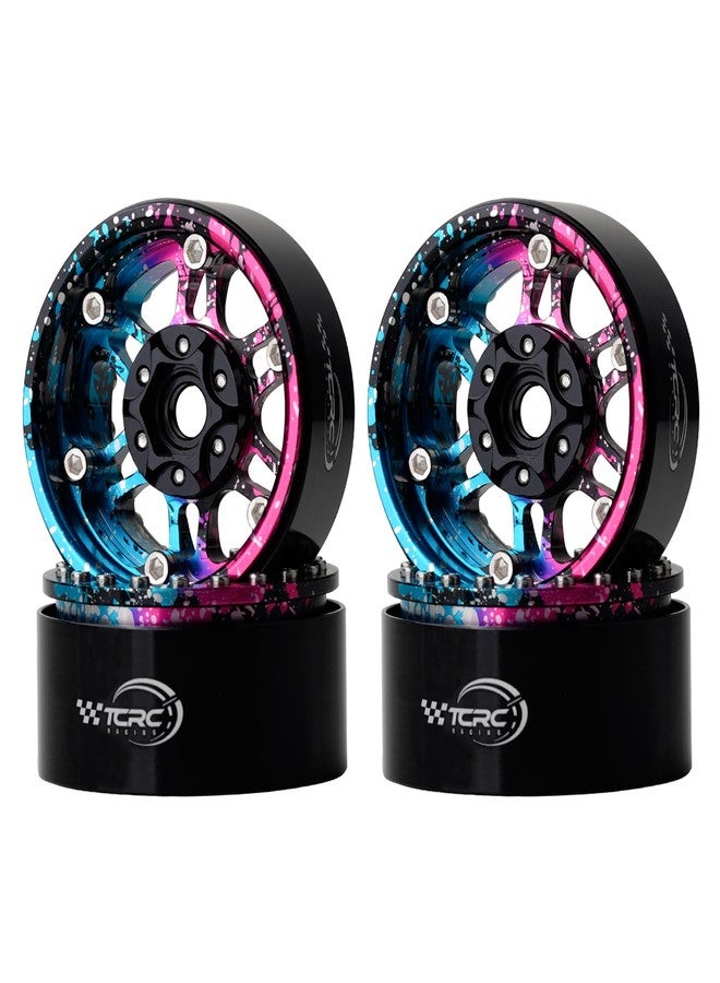 TCRC 4PCS Splash Anodizing Aluminum 1.9 Inch Beadlock Wheels Hubs for 1/10 RC Crawler Axial Wraith RR10 YETI SCX10 D90 TRAXXAS TRX4 CC01 - Image 5